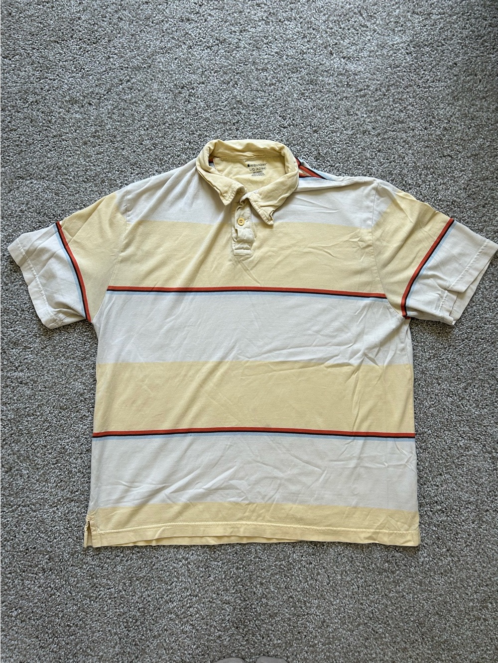 no boundaries striped polo